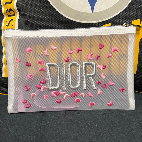 Dior Pink and Silver Cosmetic Pouch Set - Picture 5 of 5